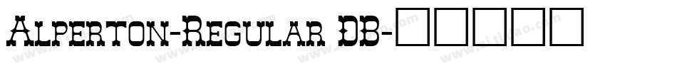 Alperton-Regular DB字体转换